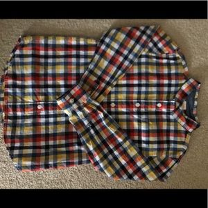 Orange/Blue Plaid Shirt